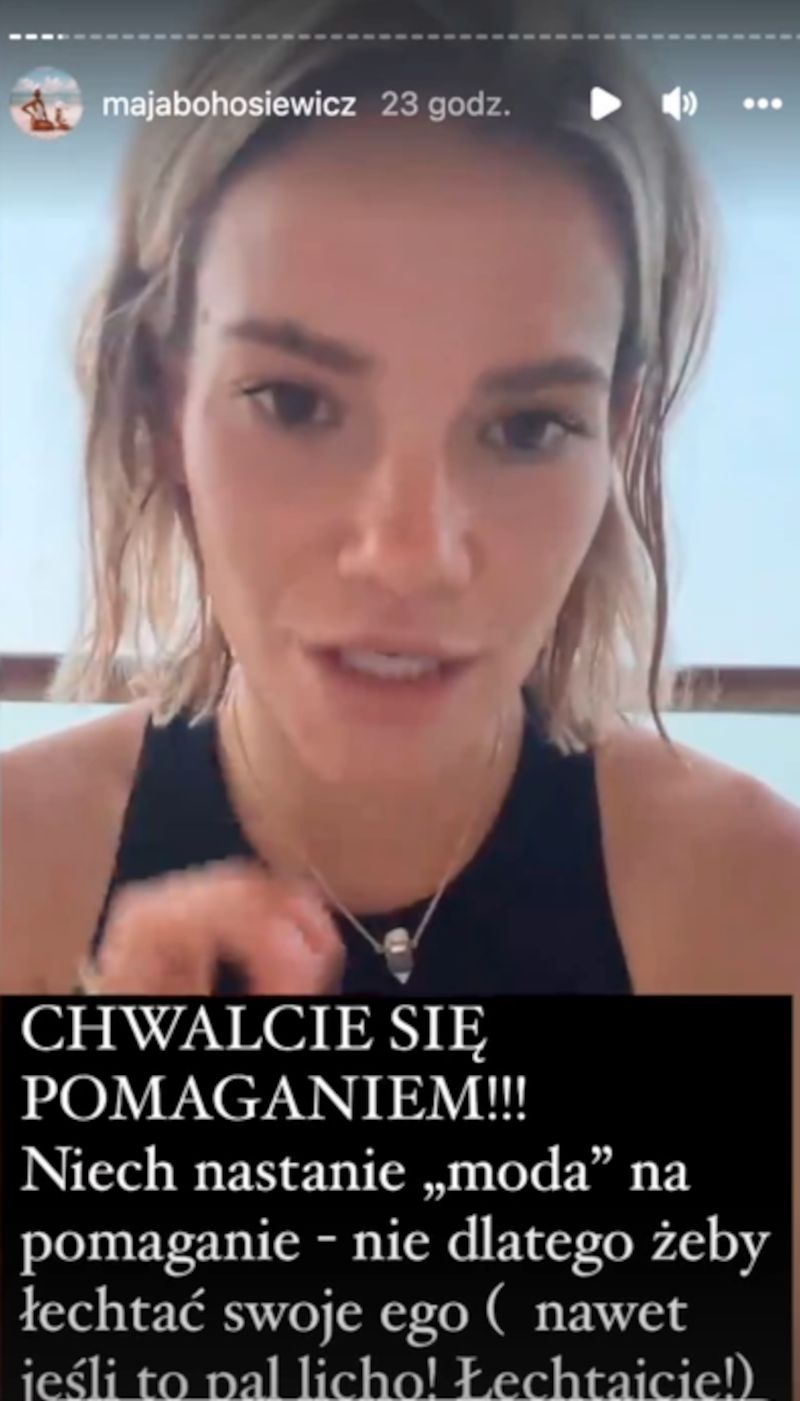 Maja Bohosiewicz o "chwaleniu" się pomocą Ukraińcom 