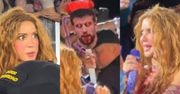Zdezorientowana Shakira stroi miny, bo zobaczyła MASKĘ PIQUE na koncercie dla 2 milionów ludzi (WIDEO)