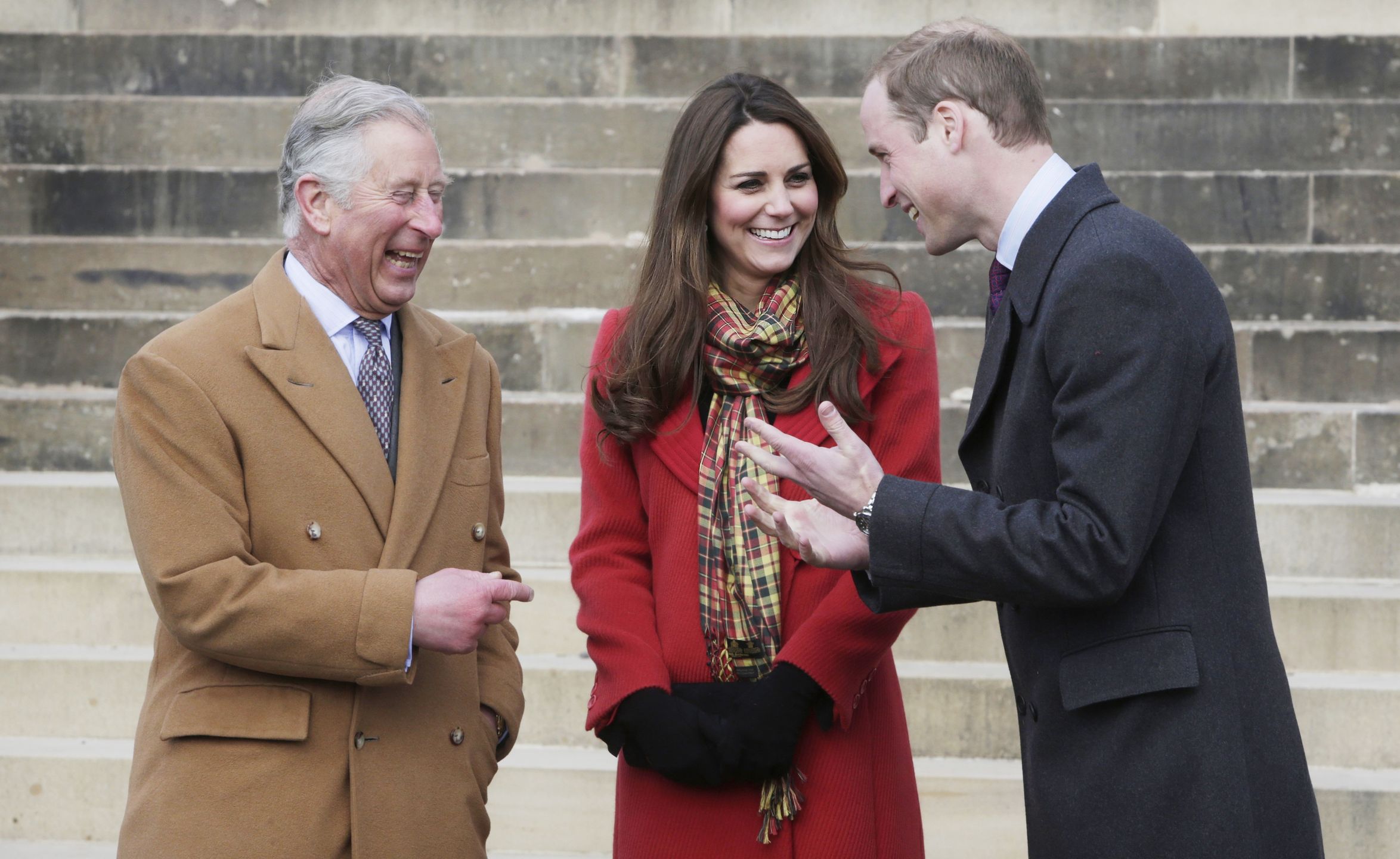 Król Karol III, księżna Kate i książę William