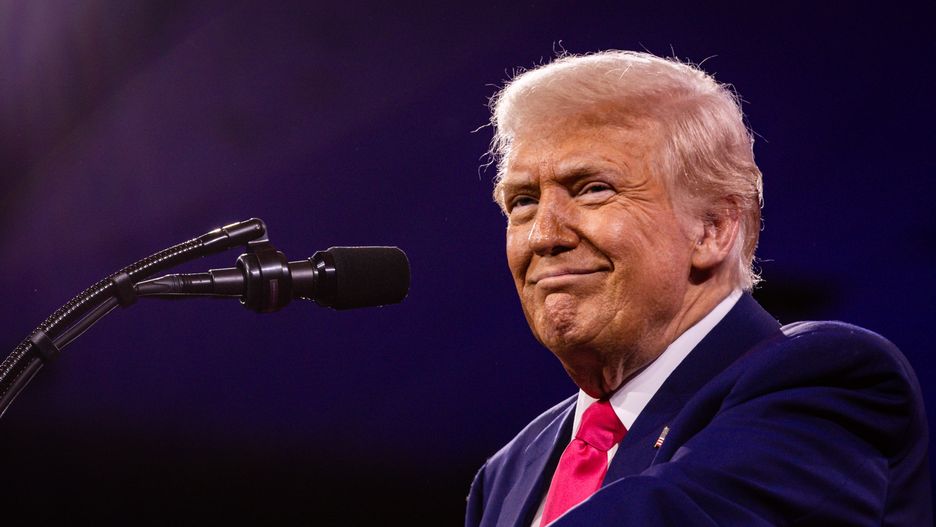 US President Donald Trump speaks on the last day of the annual Conservative Political Action Conference (CPAC) in National Harbor, Maryland, USA, 22 February 2025. The CPAC is an annual gathering of right-wing activists and elected officials from across the United States and beyond. EPA/SAMUEL CORUM / POOL Dostawca: PAP/EPA.
