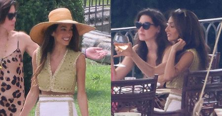 Amal Clooney relaksuje się z przyjaciółkami nad jeziorem Como. Zjawiskowa? (ZDJĘCIA)
