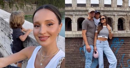 Marina Łuczenko podbija Rzym z Wojtkiem i Liamkiem. Piosenkarka pokazała twarz syna, a internauci komentują: "Cały tata" (ZDJĘCIA)