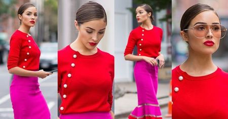 Wystylizowana Olivia Culpo w sweterku za 3 tysiące
