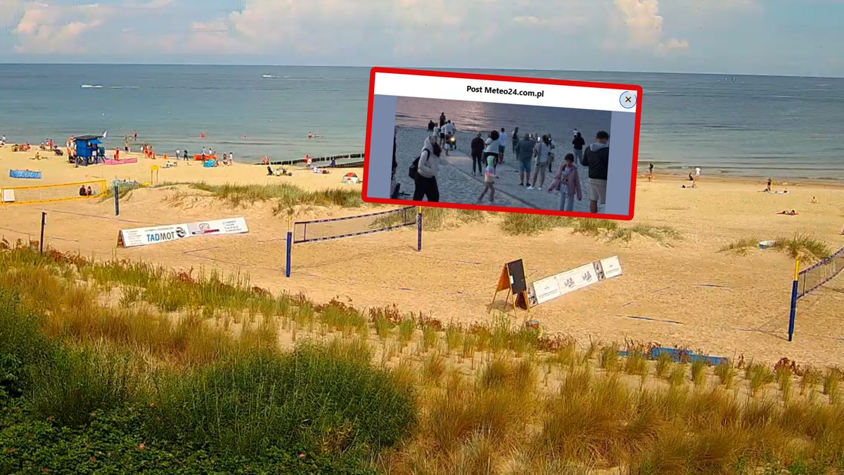 Komórka burzowa w Ustce. Ludzie robili zdjęcia i nagrywali.