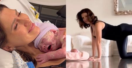 Hilaria Baldwin chwali się płaskim brzuchem TYDZIEŃ po urodzeniu SIÓDMEGO DZIECKA: "Wsłuchuję się w potrzeby mojego ciała" (WIDEO)