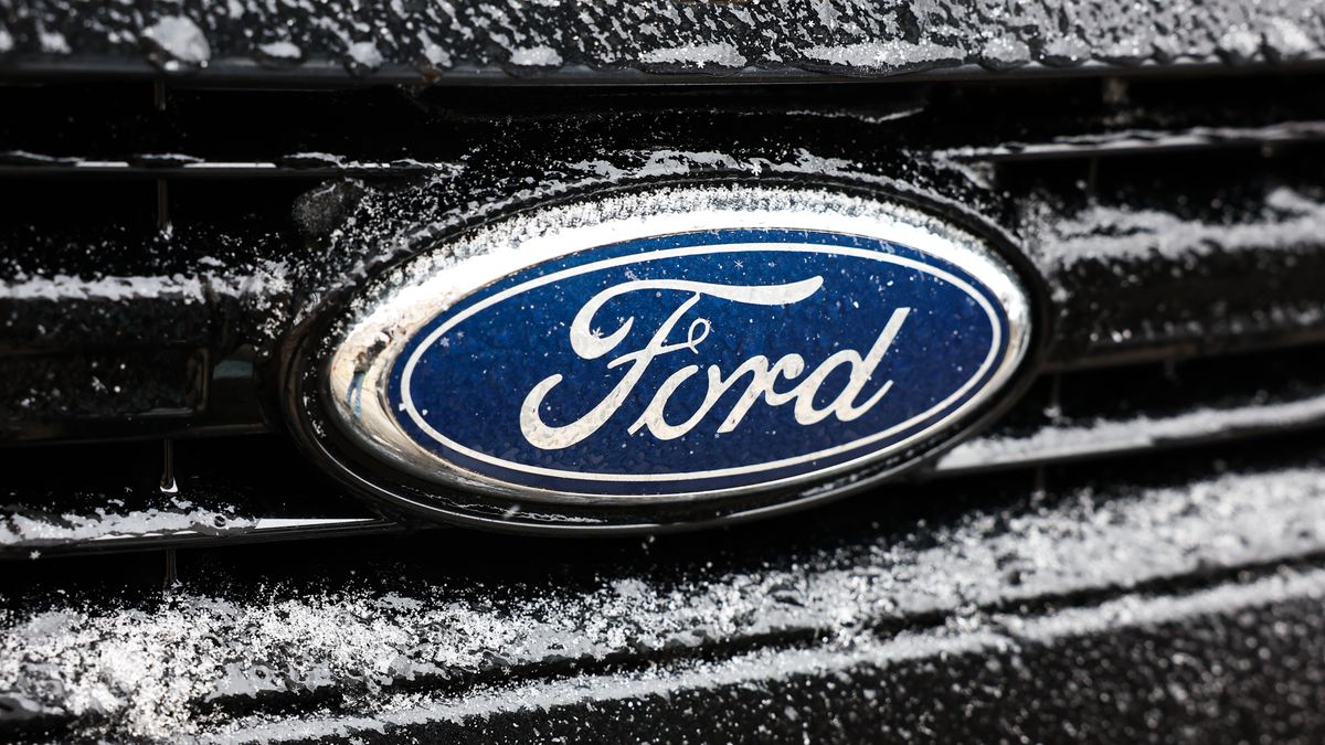 Ford logo is seen on a car in Krakow, Poland on January 31, 2026. (Photo by Jakub Porzycki/NurPhoto via Getty Images)