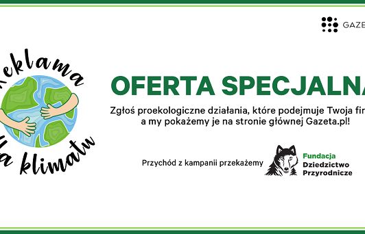 Gazeta.pl ze zmienioną formułą akcji "Reklama dla klimatu"