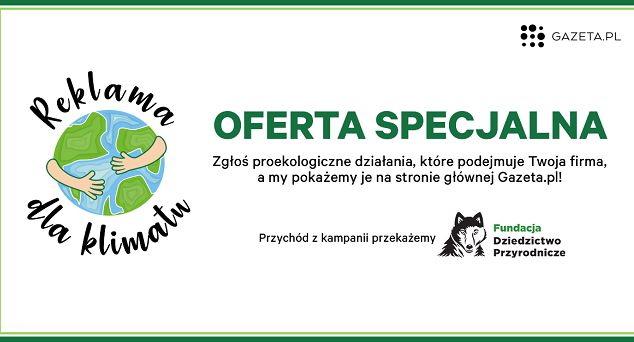 Gazeta.pl ze zmienioną formułą akcji "Reklama dla klimatu"