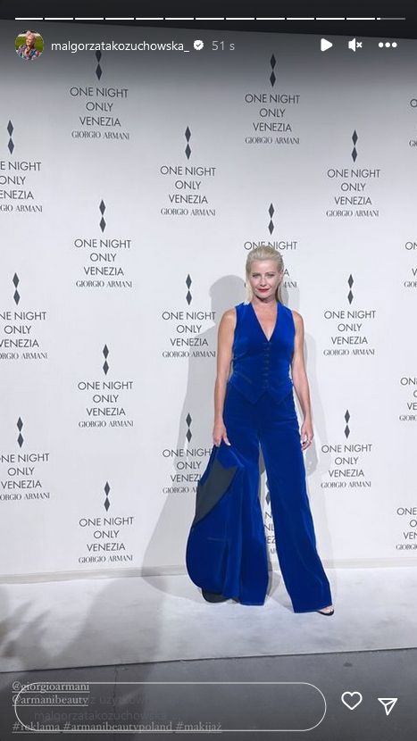 Małgorzata Kożuchowska na pokazie Armaniego