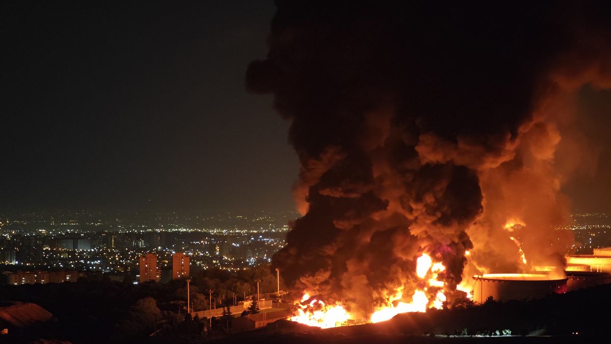 Skład ropy Shahran w ogniu po izraelskim ostrzale