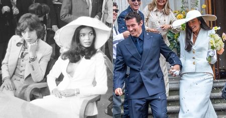 Ślubna garsonka Duy Lipy była inspirowana kostiumem Bianki Jagger sprzed 55 lat. Przebiła oryginał? (ZDJĘCIA)