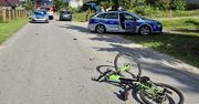 Poważny wypadek w gminie Masłów. Śmigłowiec LPR zabrał nieprzytomnego rowerzystę