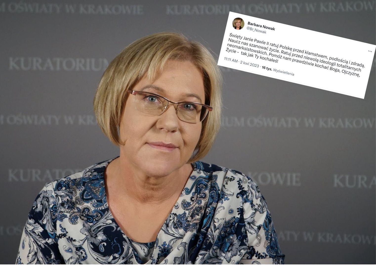 Nowy wpis małopolskiej kurator. Takiej reakcji nie przewidziała