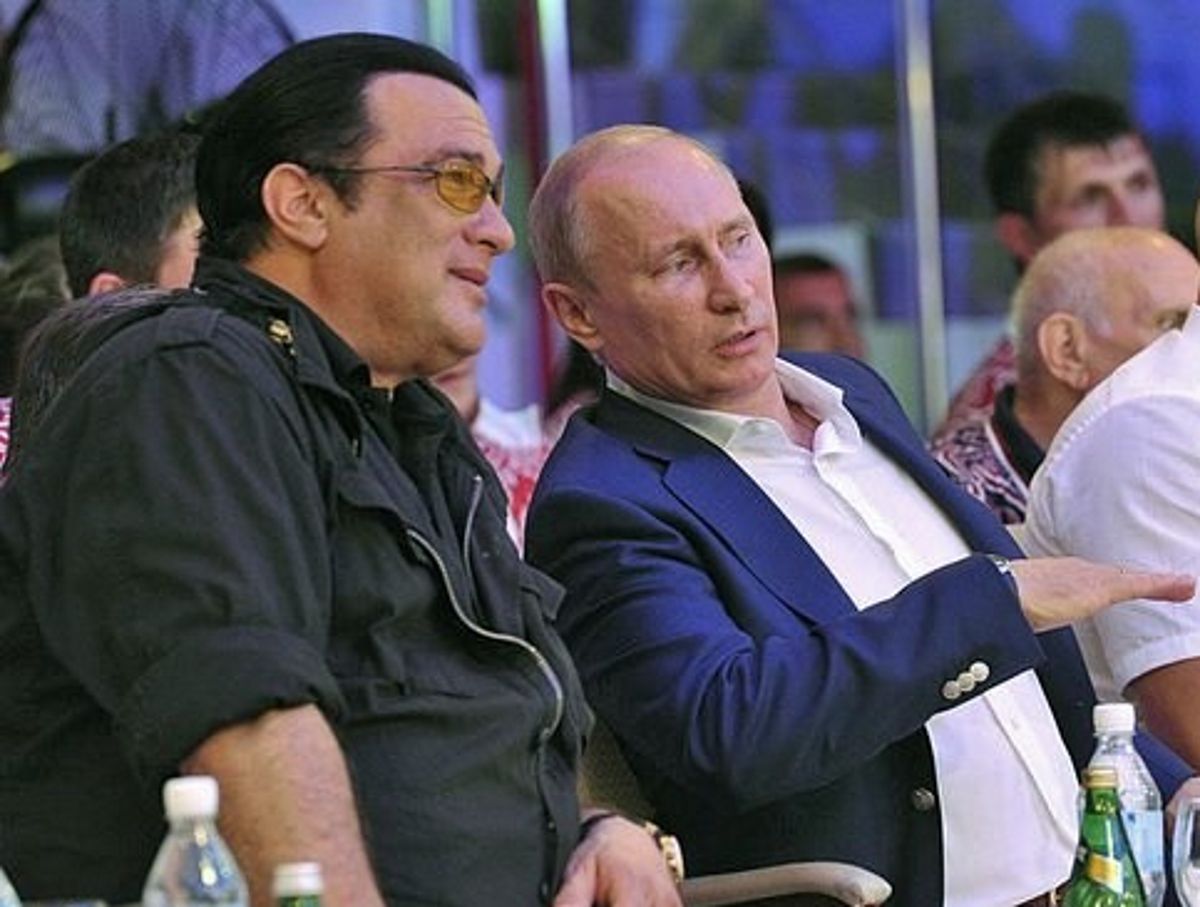 Steven Seagal i Władimir Putin przyjaźnią się od lat. Tu na zdjęciu z 2012 r.
