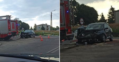 Utrudnienia na drodze krajowej nr 19. Zderzenie aut na skrzyżowaniu