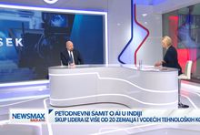 Studio kanału Newsmax Balkans