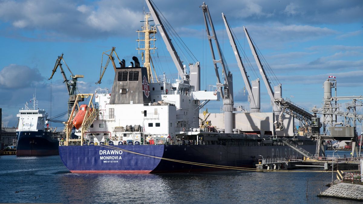 Masowiec MS Drawno, należący do PŻM