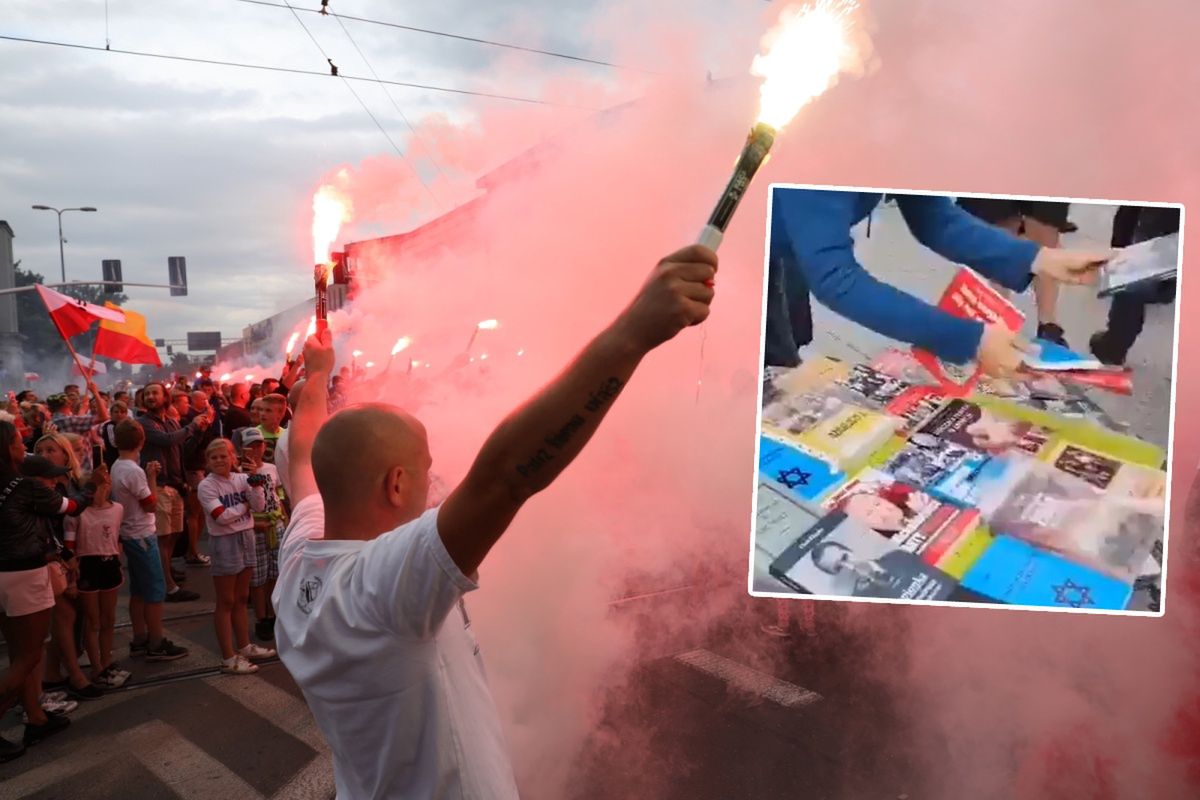 "Paniczny strach". Nagranie z Warszawy. Robił to, gdy oddawano hołd bohaterom