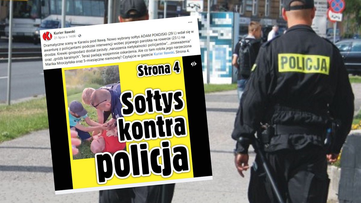 Nowo wybrany sołtys Karasia w gminie Iława usłyszał zarzut naruszenia nietykalności cielesnej policjantów.  
