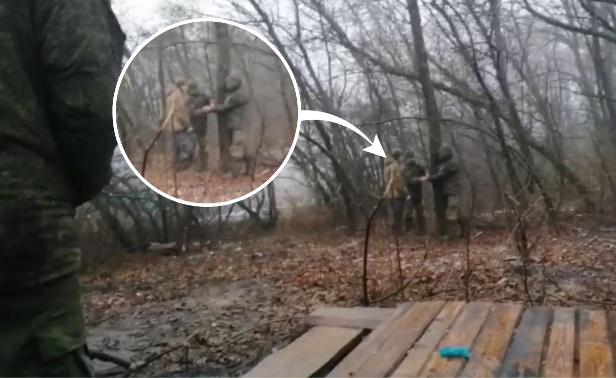 He refused to fight in Ukraine. The commander beat him and ordered him to be tied to a tree.