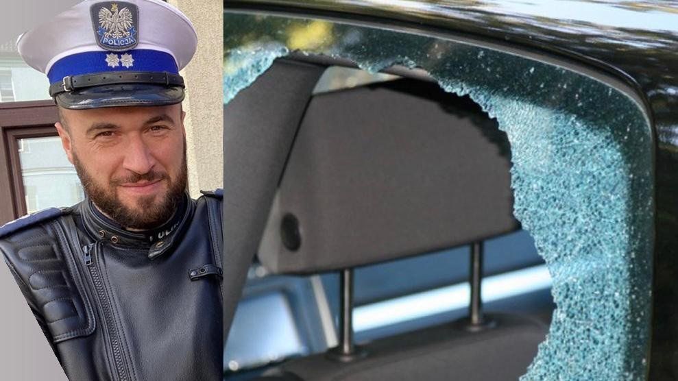 Funkcjonariusz podjął decyzję o wybiciu szyby w samochodzie