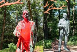 Pomnik Szyszki oblany farbą. Policja nie szuka sprawcy włamania do monitoringu, bo miasto nie złożyło doniesienia