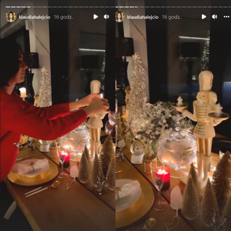 Klaudia Halejcio dekoruje dom na święta