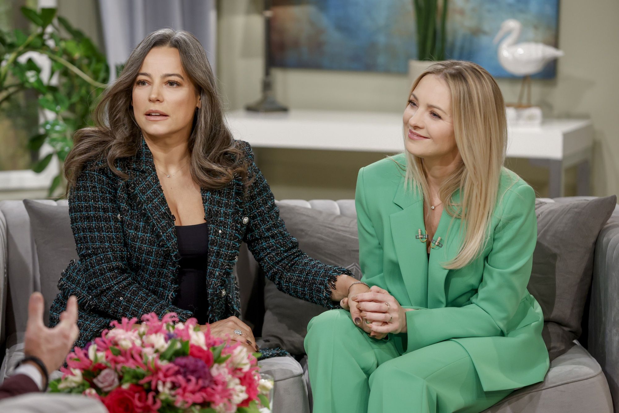 Anna Mucha i Barbara Kurdej-Szatan podczas nagrań "Demakijaż"