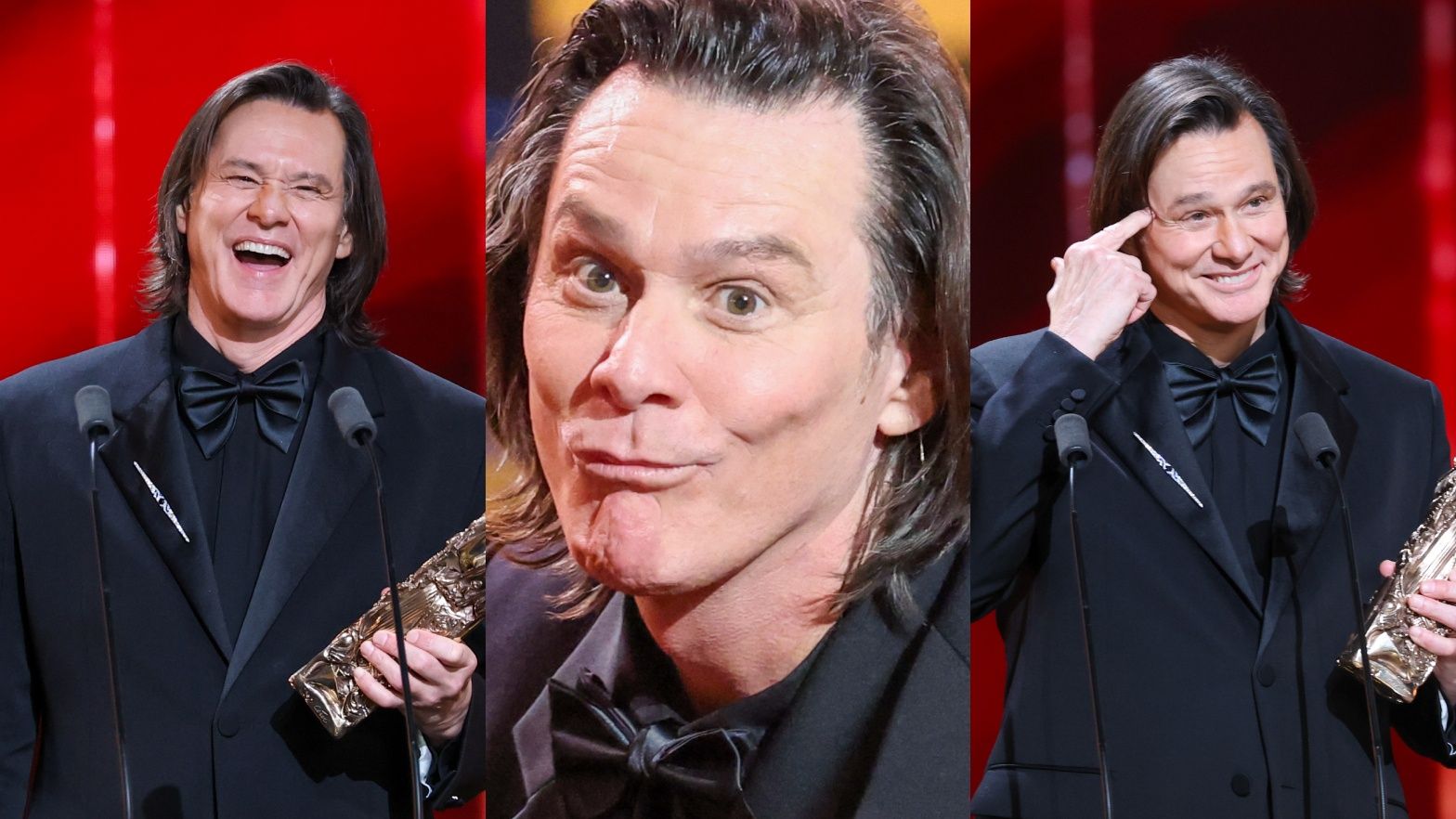Jim Carrey podczas gali wręczenia Cezarów w Paryżu