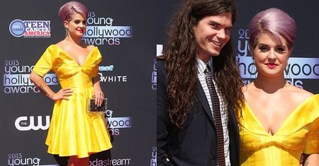 Fioletowe włosy i żółta sukienka Kelly Osbourne (ZDJĘCIA)