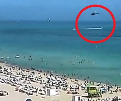 Helikopter runął do wody tuż przy plaży na Florydzie