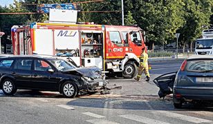Groźny wypadek w Łukowie. Kamera monitoringu nagrała moment zderzenia