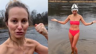 Morsująca Joanna Moro pozdrawia z lodowatej wody: "Ciało pamięta, że jest stworzone do czegoś więcej niż ciepły koc" (WIDEO)