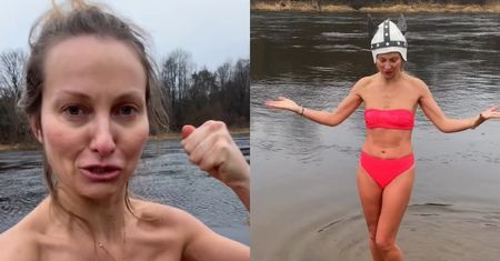 Morsująca Joanna Moro pozdrawia z lodowatej wody: "Ciało pamięta, że jest stworzone do czegoś więcej niż ciepły koc" (WIDEO)