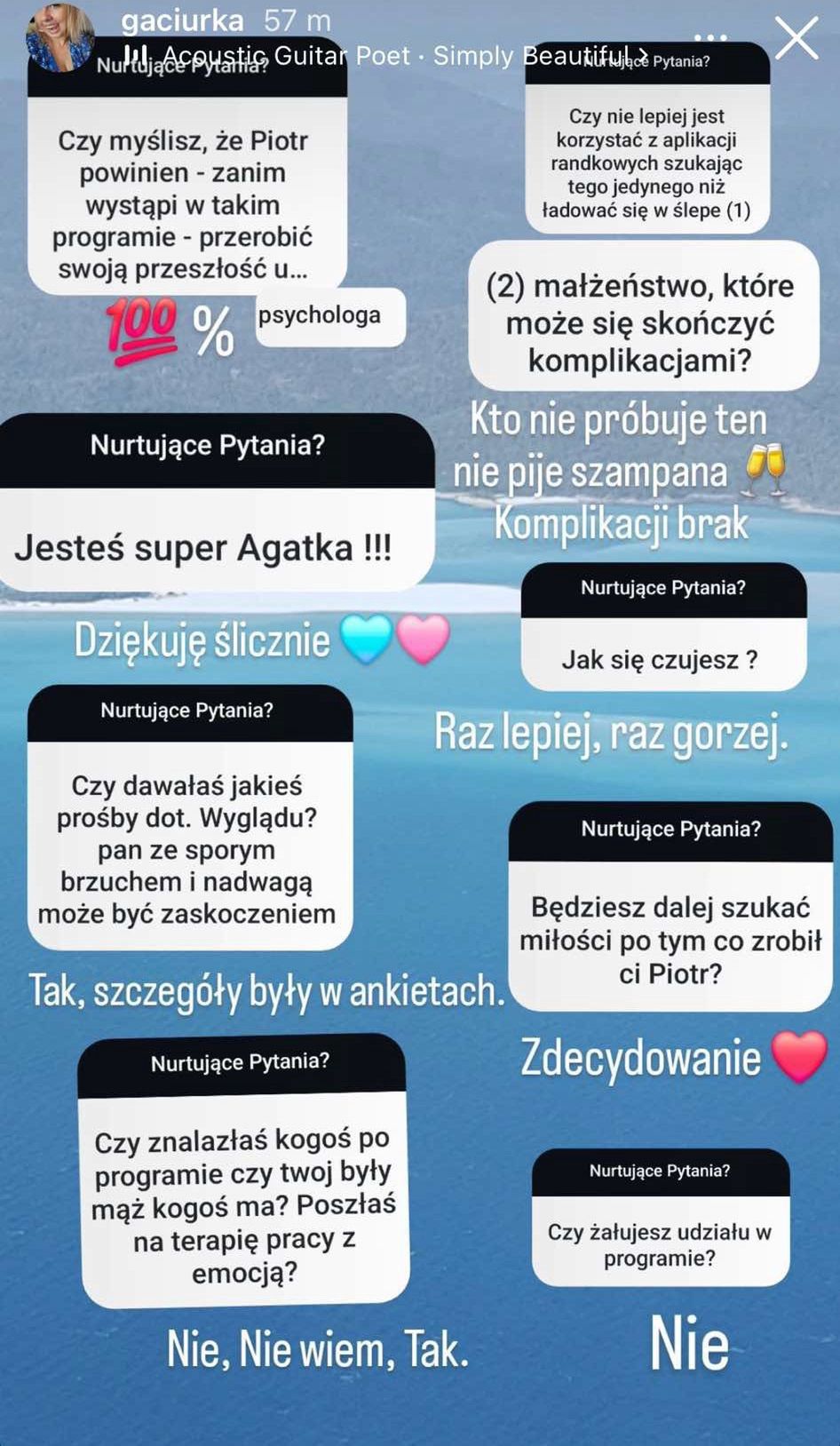 Wpis Agaty Miechowskiej na Instagramie