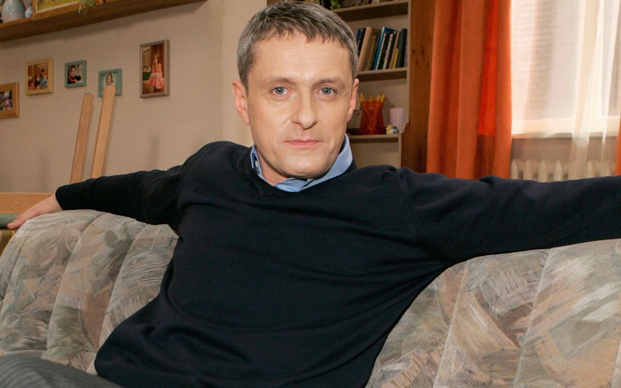 Jacek Poniedziałek w 2008 roku na planie "Heli w opałach"