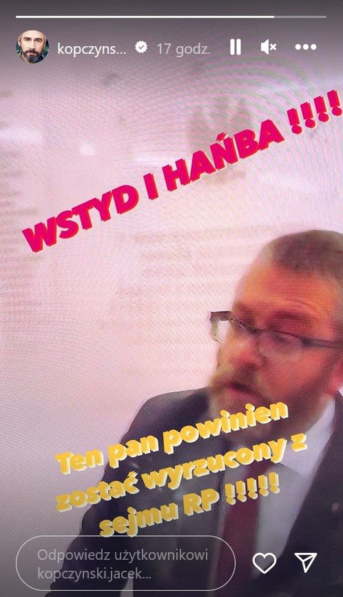 Jacek Kopczyński odniósł się do wczorajszej sejmowej afery