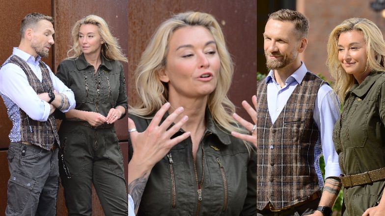 Martyna Wojciechowska i Przemysław Kossakowski na planie ramówki TVN