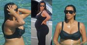 Ciężarna Kim w bikini! "Nigdy nie miałam rozstępów" (ZDJĘCIA)