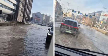 Potężna awaria we Wrocławiu. Ulica zamieniła się w rzekę