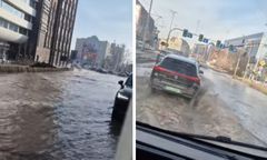 Potężna awaria we Wrocławiu. Ulica zamieniła się w rzekę