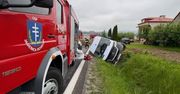 Wypadek busa na DK19. Dwie osoby zostały poszkodowane