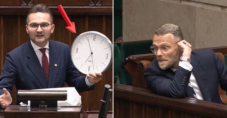Witczak z zegarem w Sejmie. Tak zareagował Bogucki. Nagranie