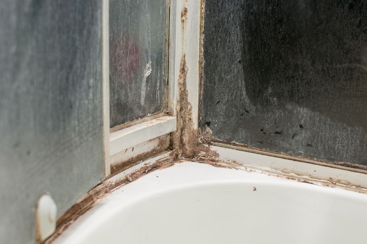 Wymieszaj z wodą utlenioną. Kabina prysznicowa będzie lśnić