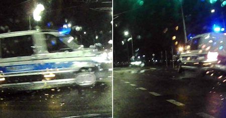 Lublin. Radiowóz zderzył się z fordem na skrzyżowaniu. Siedem osób trafiło do szpitala. Mamy nagranie