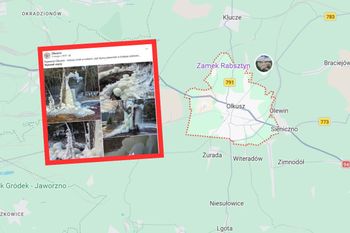 "Lodowy smok" w lesie. Zobaczyli go między drzewami. Niesamowity widok