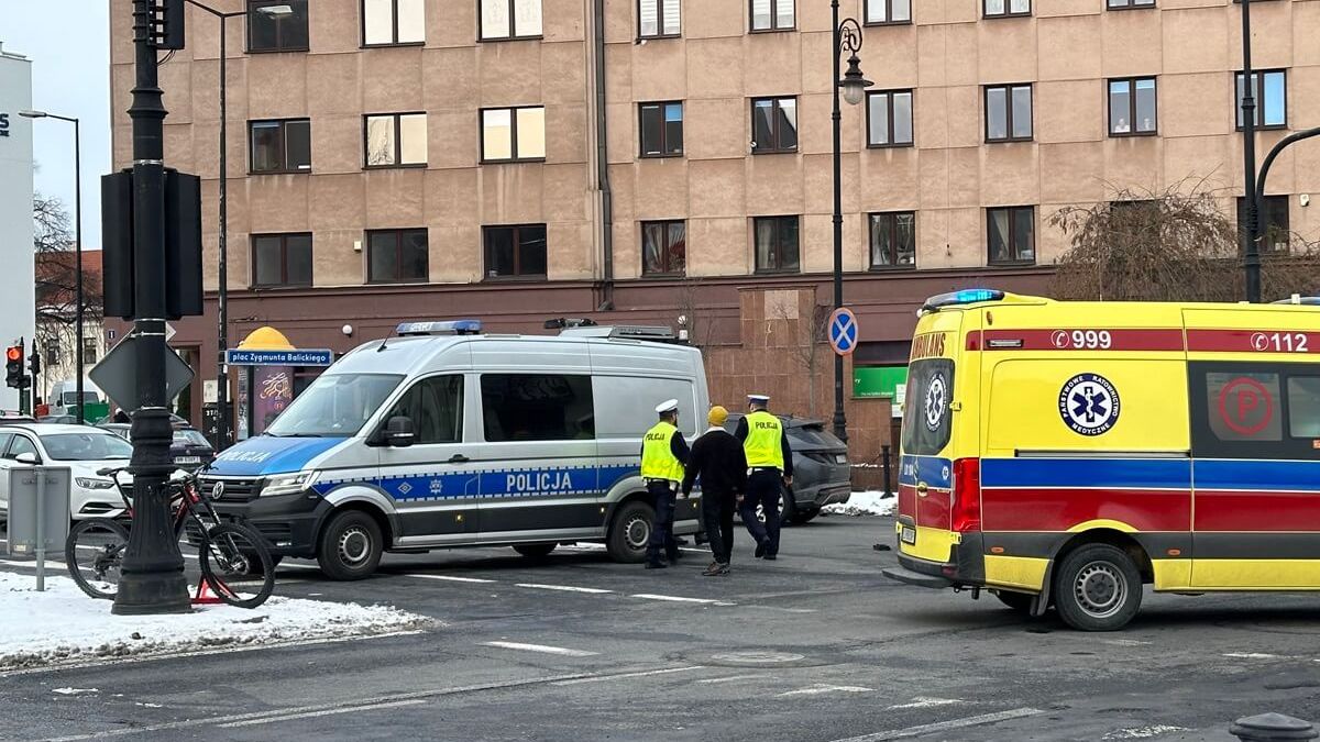 Potrącenie rowerzysty na skrzyżowaniu w centrum Lublina