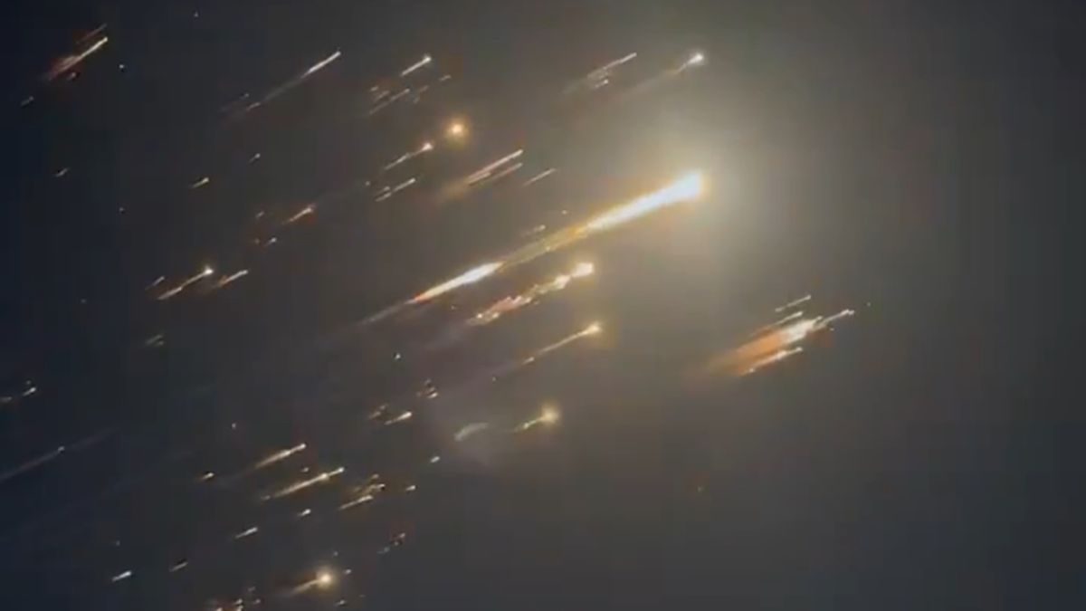 Wybuch rakiety Starship na nagraniach