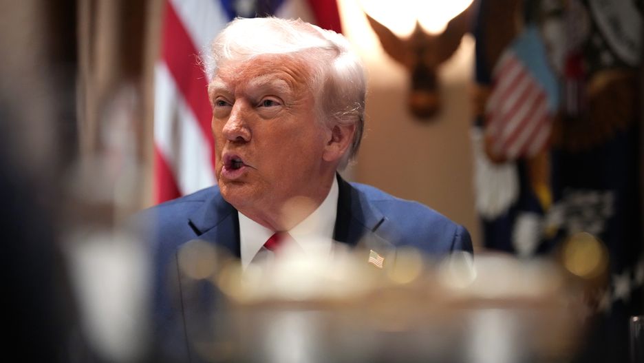 WASHINGTON, DC - FEBRUARY 26: U.S. President Donald Trump delivers remarks during a Cabinet meeting at the White House on February 26, 2025 in Washington, DC. Trump is holding the first Cabinet meeting of his second term, joined by Tesla and SpaceX CEO Elon Musk, head of the Department of Government Efficiency (DOGE). (Photo by Andrew Harnik/Getty Images)