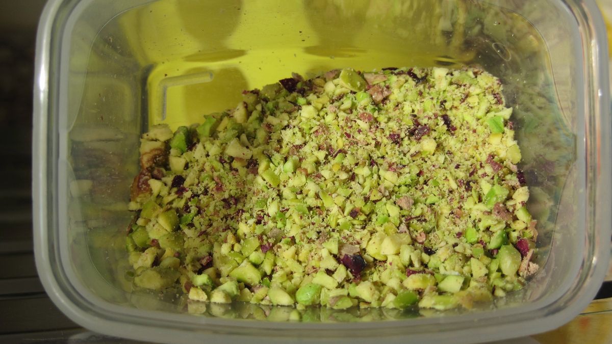 Raw chopped pistachios in a plastic food pan . Top view
Raw chopped pistachios in a plastic food pan . Top view
LukeLuke68
gluten, milled, granulated, crispy, finely